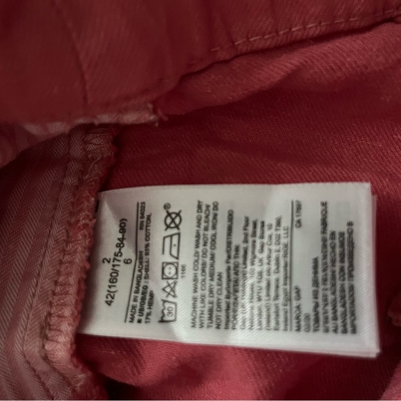 NWT Gap Side Button Apron Midi Denim Dress Pink Flamingo Pockets Size 2 - Picture 13 of 15